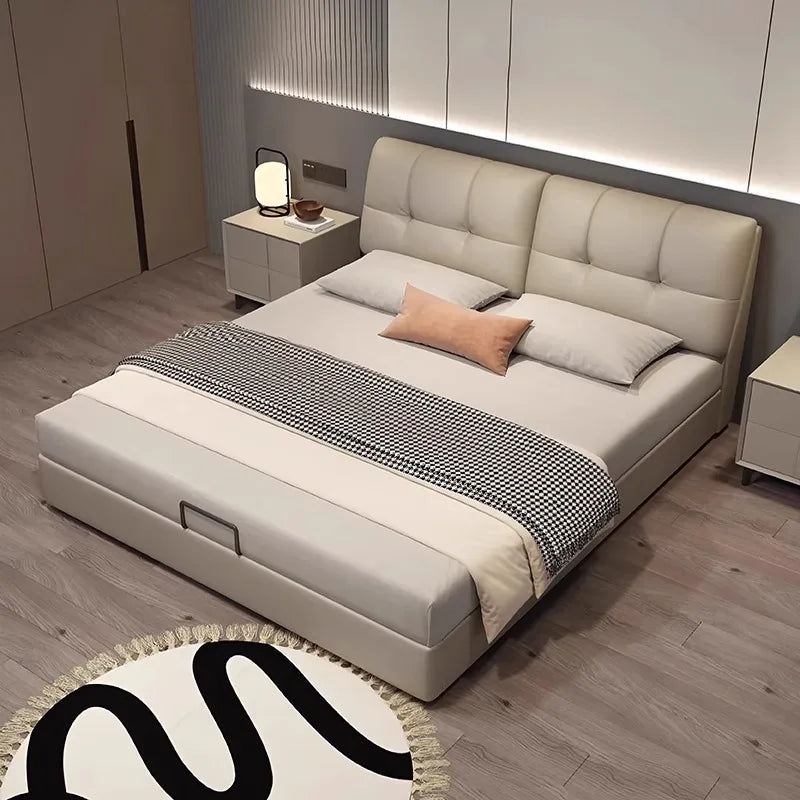 Soft package master bedroom, high-end and atmospheric storage with storage drawers, modern, simple and convenient double bed