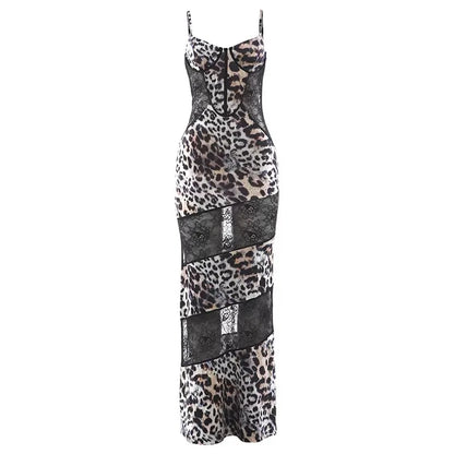 Spring New Women's Long Sve High Collar Plant Print Maxi Top Faionable Individuatic f High Ne Long Open Split Top