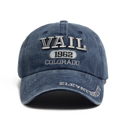 Men's Baseball Cap Fashion VAIL Letter Embroidered Cotton Soft Top Women Hats Summer Casual Travel Visor Caps Trucker...