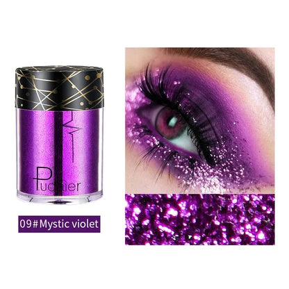 36 Colors Monochrome Eyeshadow Glitter Sequins High Gloss Face Body Glitter Pearlescent Easy-to-color Eye Shadow...
