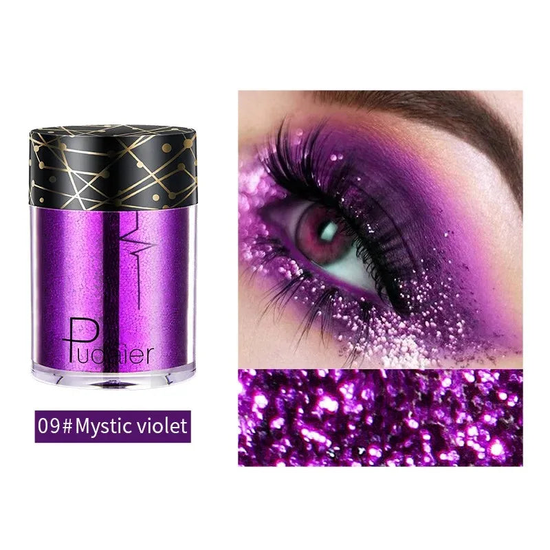 36 Colors Monochrome Eyeshadow Glitter Sequins High Gloss Face Body Glitter Pearlescent Easy-to-color Eye Shadow...