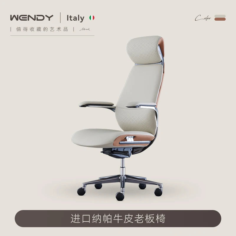 Luxury Leather Office Chairs Design Back Support Disain Ergonomic Office Chairs Floor Swivel Cadeiras De Escritorios...