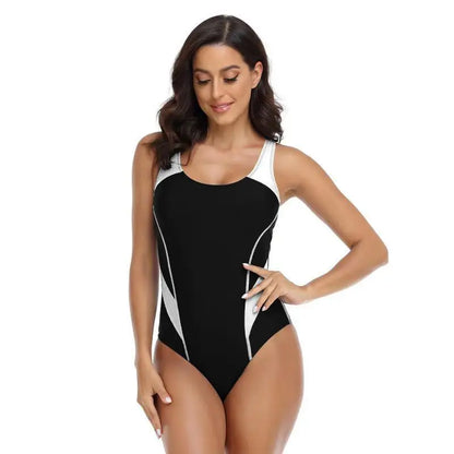 Bathing Suit Women European And American Swimsuit Women, Comfortable Swimsuit Competitive Women's Fashion Sports Color Matching - Kimlud