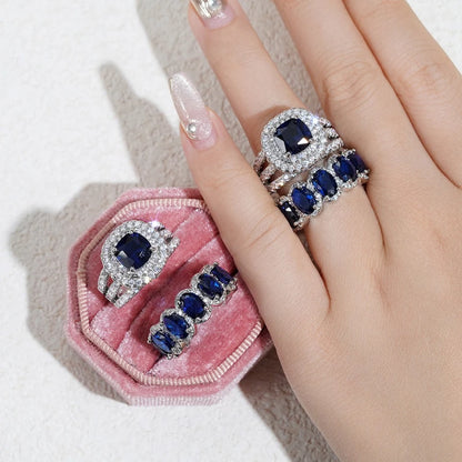 Europe and The United States Fashion Shining Double Layer Ring Ladies Luxury Exquisite Wedding Banquet Jewelry Gifts |...