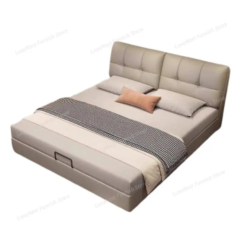 Barrier Accessories Double Bed Mattresses Stuff Luxury Bedroom Double Bed Headboards Loft Letto Matrimoniale Furniture Home