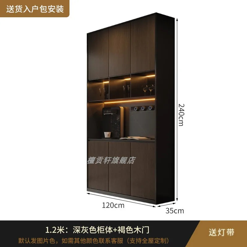 Luxury Wood Cabinets Storage House Container Organizer Living Room Cabinets Display Wine Bookcase Gabinete Trendy Furniture - Kimlud