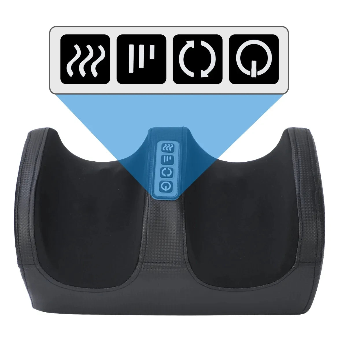 Electric Foot Massager Shiatsu Kneading Deep Tissue Relax Heated Roller Calf Pain Relief Fatigue Muscles Vibrator Machine Health - Kimlud