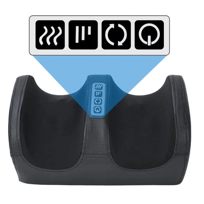 Electric Foot Massager Shiatsu Kneading Deep Tissue Relax Heated Roller Calf Pain Relief Fatigue Muscles Vibrator Machine Health - Kimlud