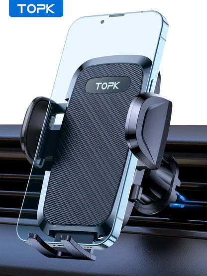 TOPK D36-G Universal Car Phone Holder with Hook Clip Air Vent Car Mount 360° Rotation Universal Mobile Phone Mount for...