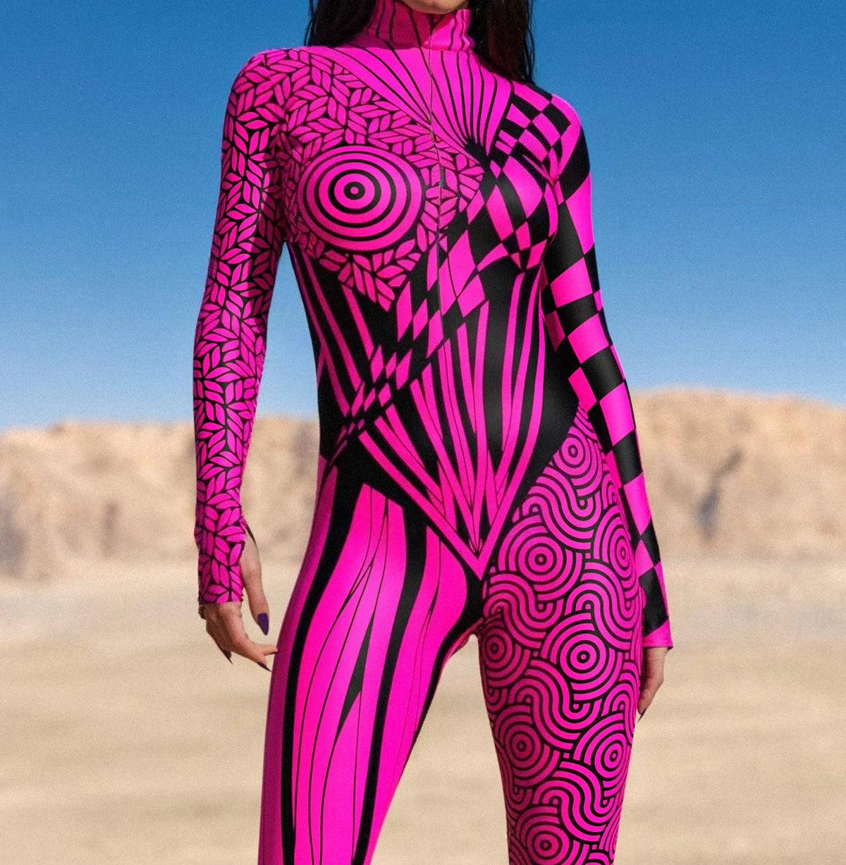 Women 3D Painted Cosplay Jumpsuit Cyberpunk Muscle Bodysuit Halloween Carnival Party Performance Zentai Suit Aerial Yoga