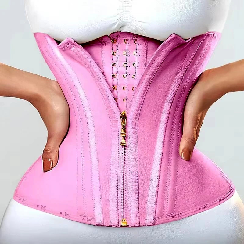 AfruliA Fajas Colombianas Girdles Double Compression Vest Waist Trainer Corset with Zipper Hook Flat Belly Slimming Body Shapers