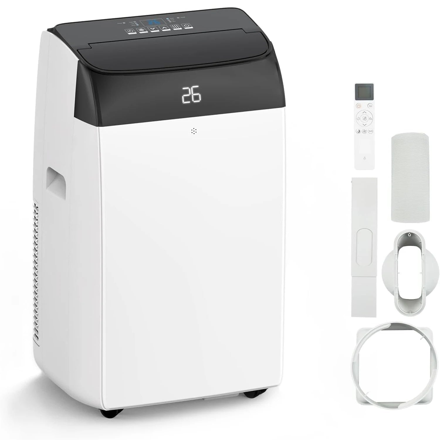 10000 BTU Portable Air Conditioner, 4-in-1 Cooling Dehumidifier Fan Timer, Ultra Quiet, With Exhaust Hose & Window Kit |...