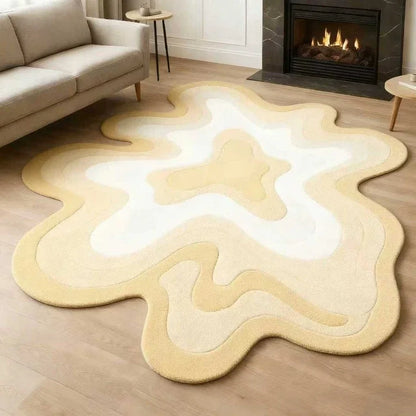 VIKAMA Dopamine Abstract Plush Rug Soft And Comfortable Irregular Shaped Rug For Living Rooms And Bedrooms Home Decoration - Kimlud
