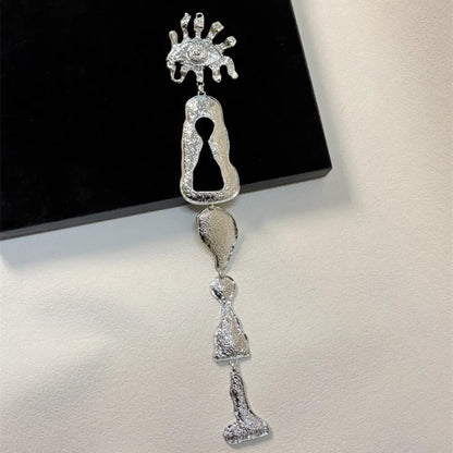 Vintage Abstract Metal Alloy Facial Charms Pin Brooches for Women Jewelry Exaggerated Coat Statement Brooch Accessory |...