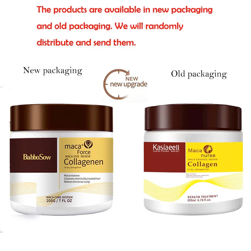 Collagen Hair Treatment Deep Repair Conditioning Argan Oil Hair Mask Essence for Dry Damaged Hair 200ml/500ml | Kimlud...