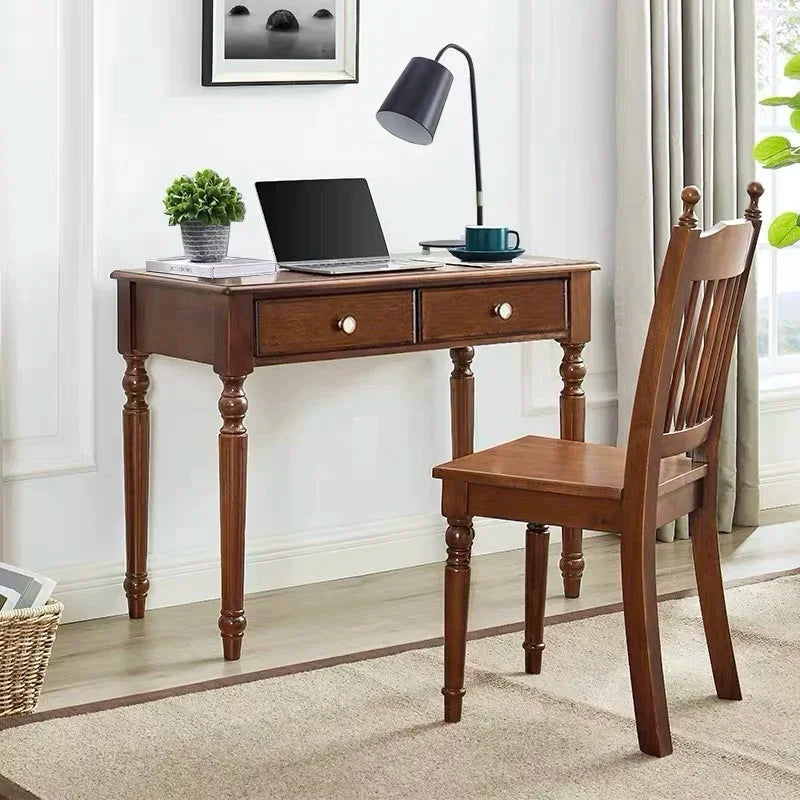 American desk solid wood study furniture simple bedroom writing desk computer table small apartment - Kimlud