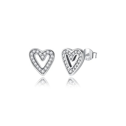 Original 925 Sterling Silver Earrings 2026 Stud Hoop Crystal Earings For Women Rose Gold Crown Heart Infinity Bee Earing...