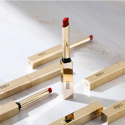6 Colors Thin Tube Small Gold Bar Make Up Lip Stick Long Lasting Moisture Cosmetic Lipstick Lips Makeup Lipstick Cosmetics Batom