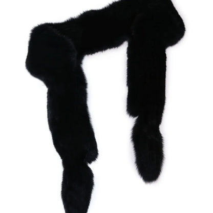 YOLOAgain 2025 Winter Warm Luxury Real Fox Fur Scarf Women Natural Fox Fur Scarf Shawl Female