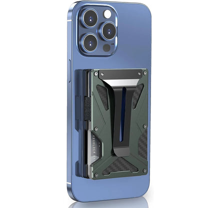 Mag Safe Wallet Money Clip, Air Tag Holder and Money Clip, [With1 Magnetic Sheets], for Magnetic and Non-Magnetic Phones