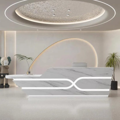 Organizers Company Reception Desks Luxury White Led Lights Reception Desks Welcome Minimalist Comptoire Accueil Trendy Furniture