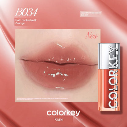 In Stock Colorkey Kelaqi Lip Lacquer Lip Essence Wave Lip Gloss Mirror Water Light Lipstick Lip Gloss Moisturizing