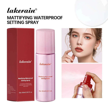 Waterproof Mattifying Setting Spray Glossy Matte Base Makeup Control Oil Non-Sticky Waterproof Make-up Fixer Spray For All Skin
