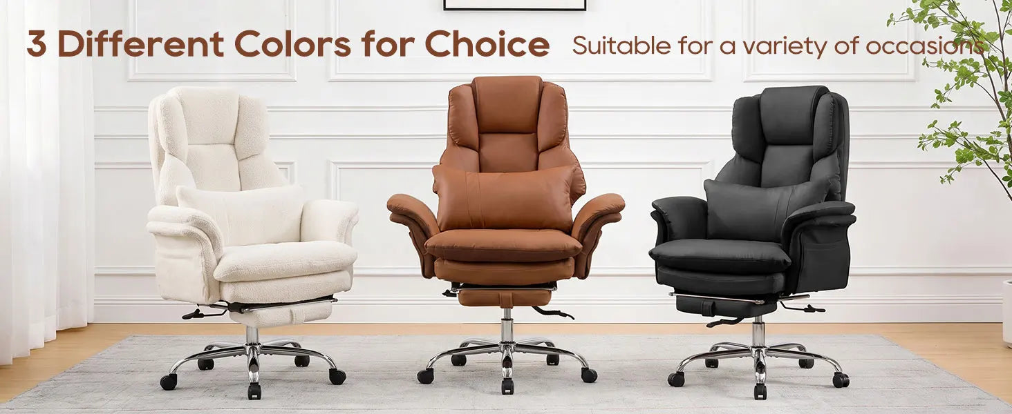 TCGBKAF Big and Tall Executive Criss Cross Office Chair, Ergonomic Computer Desk Chair with Adjustable Backrest, Flip Armrests & Footrest for Home & Office
