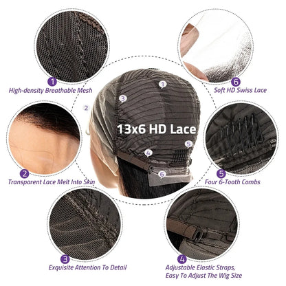 30 40 Inches Body Wave P4/27 Highlight Human Hair Wig 13x4 13x6 HD Lace Frontal Honey Blonde Colored Wigs For Women PrePlucked - Kimlud