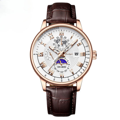 Fashion Luxury Wristwatch For Men Luminous Chronograph Date Man Watch Leather Men's Quartz Watches Sports Male Clock