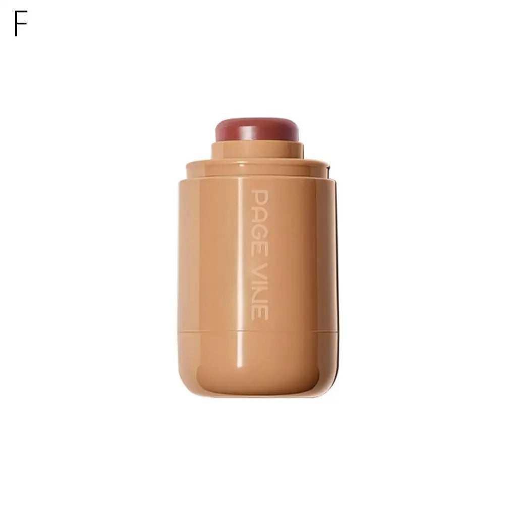 PAGE VINE Pocket Blush Stick Lip And Cheek Hydrating Stick Natural Rouge Powder Blush Cream Lipstick Cheek Easy To Apply Color