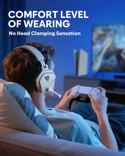 NUBWO G06 Pro Wireless Gaming Headset with Charging Station for Headset and PS5 Controller 17ms Low Latency Dynamic 50mm Drivers