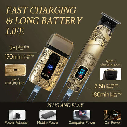 Foil Shavers for Men with Head Shaving, Hair Beard Trimmer, Face Mustache Grooming Kit, Bald Head Shavers  and  and Haircutting