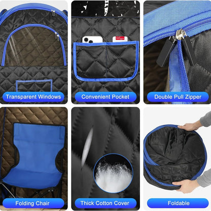 Sauna Box, Portable Steam Sauna, Portable Sauna for Home, Sauna Tent with Steamer