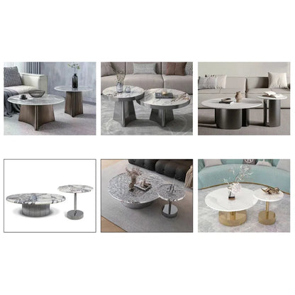 New modern simple living room coffee table office gold coffee table set - Kimlud