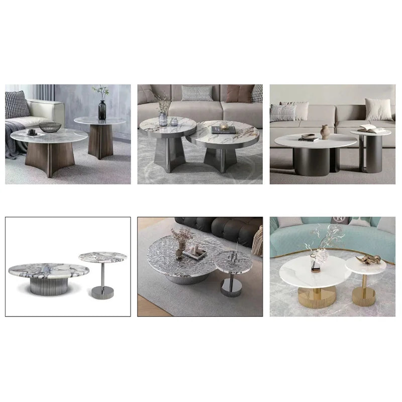 New modern simple living room coffee table office gold coffee table set - Kimlud