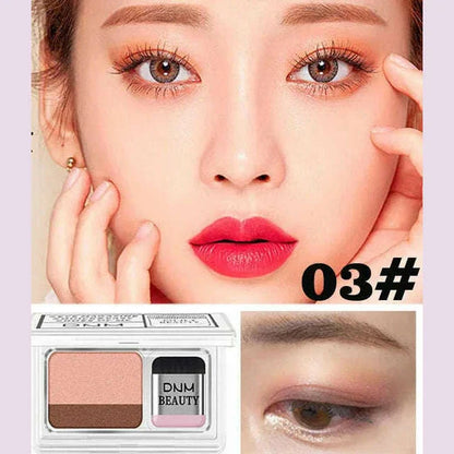Two-color small box lazy eye shadow makeup matte eye shadow easy to carry eyeshadow tray professional women's cosmetics
