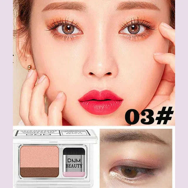 Two-color small box lazy eye shadow makeup matte eye shadow easy to carry eyeshadow tray professional women's cosmetics