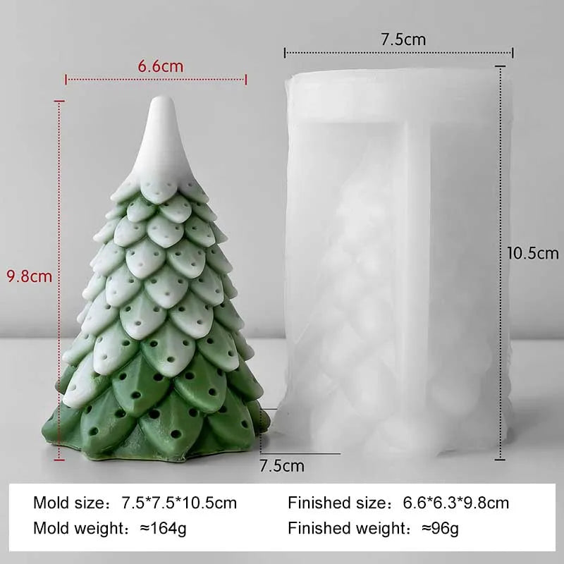 DIY Christmas Tree Silicone Candle Mold Handmade Aroma Candle Plaster Resin Mould Christmas Candle Making Supplies