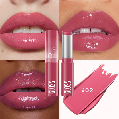Glass Shine Lip Glaze, Mirror Finish Lipstick, Waterproof, Long Lasting, Non-Transfer, Plumping, Nude Shades