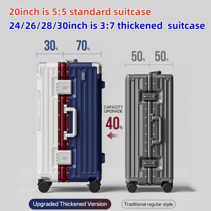 Luxury Travel Suitcase High Quality Upgrade Thicken PC Material Rolling Luggage with Aluminum Frame TSA Lock...