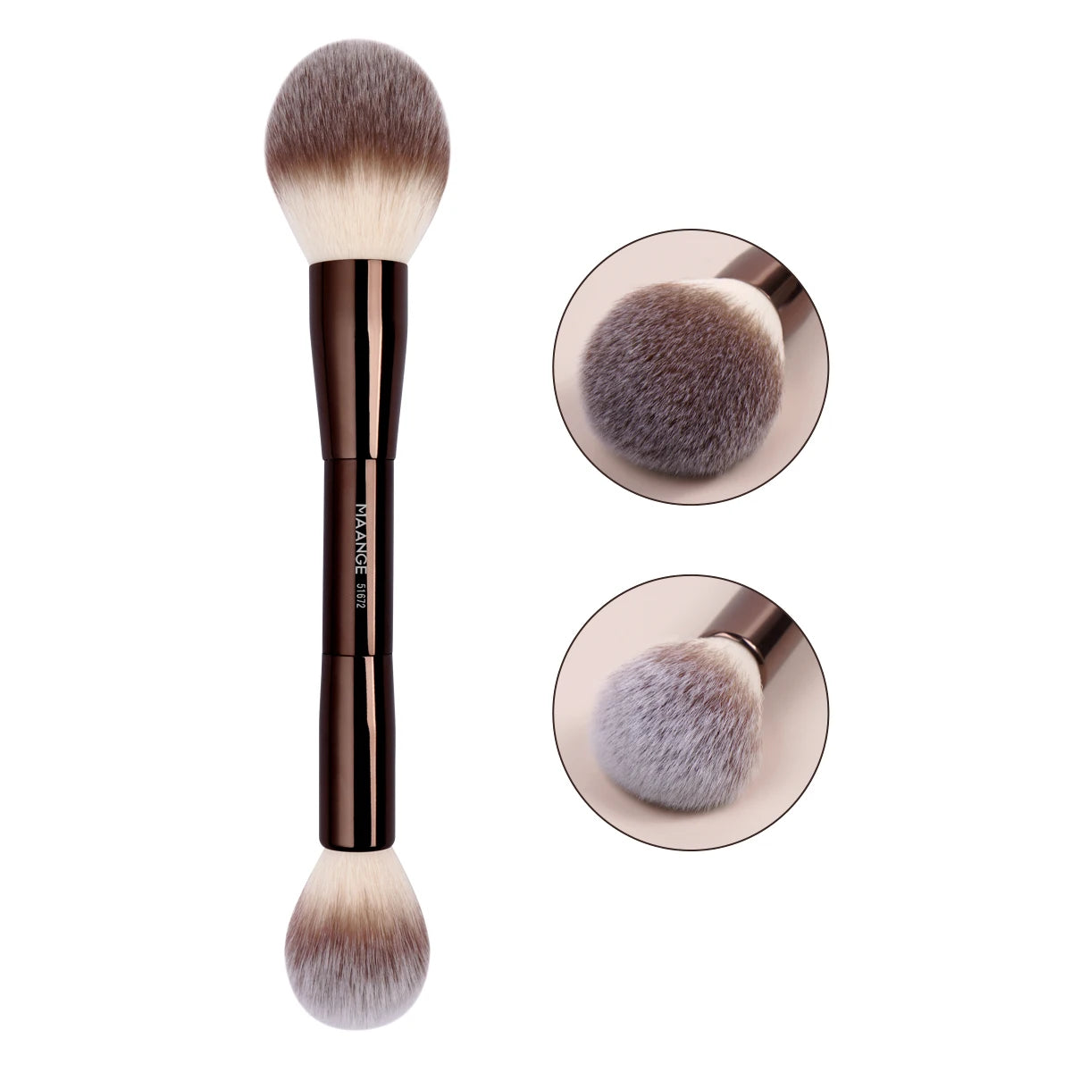 MAANGE Makeup Brushes Double Head Foundation Powder Concealer Blusher Bronzer Makeup Brush Soft Fiber Hair Cosmetic Beauty Tools