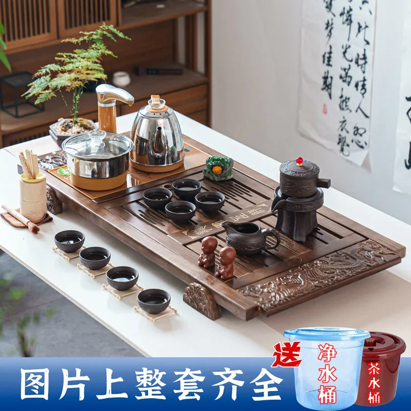 Kung Fu Ceremony Tea Tray Rectangle Drainage Pot Drip Accessories Luxury Tea Tray Hospitality Valet Bandejas Home Decorationgs - Kimlud