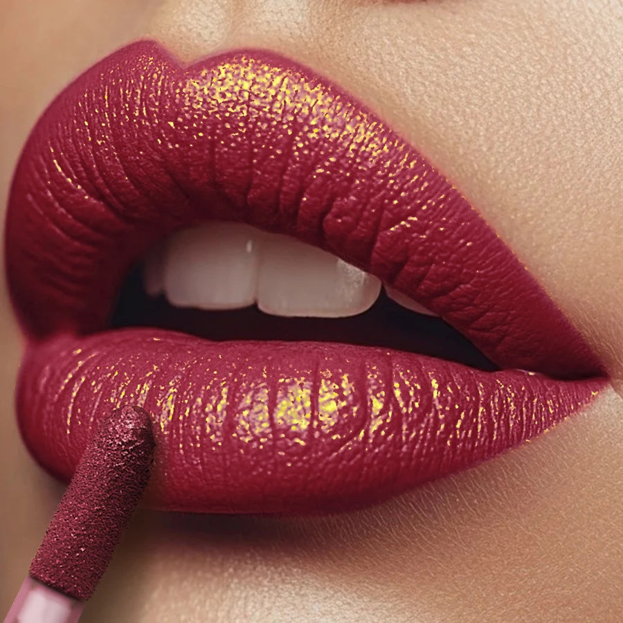 1PC Glitter Metallic 14 Colors Lip Glaze Shiny Long Lasting Lip Gloss Liquid Lipstick Korean Makeup Lip Oil Lip Tint...