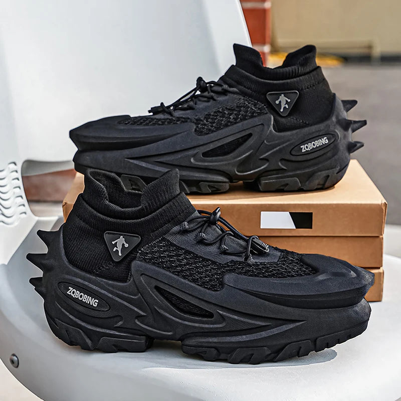 2026 Spring and Summer New Style Daily Wear Personalized Men's Shoes 39-45 Large Size Thick-Soled Fashionable Casual Shoes Versatile Sports Shoes