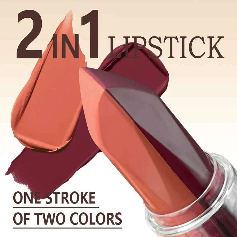 Orange Lipstick Lip Glaze Silky Smooth Matte Lip Gloss Carrot Bright Color Lasting Lip Stick Sexy Women Cosmetics Makeup Product