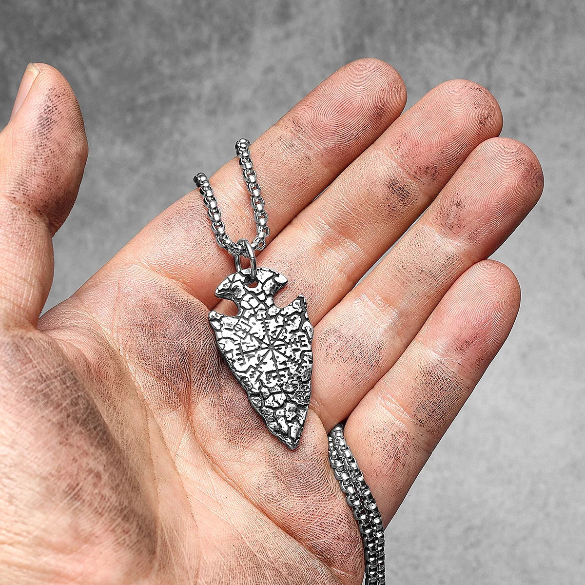 Retro Arrow Viking Stainless Steel Jewelry Men Necklaces With Pendant For Male Women Punk Hip Hop Accessories Gifts Wholesale