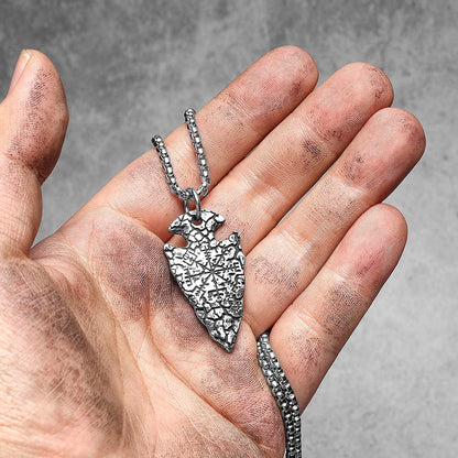 Retro Arrow Viking Stainless Steel Jewelry Men Necklaces With Pendant For Male Women Punk Hip Hop Accessories Gifts Wholesale