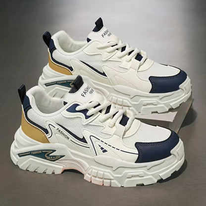Men's shoes 2026 new summer breathable trend running casual versatile thick sole height increasing sports shoes outdoor