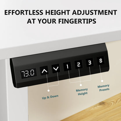 JHK 63x24 Inch Electric Standing Desk Ergonomic Height Adjustable Stand Up Sit Stand Computer Workstation Work Table For Office